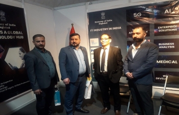  The Embassy of India, Baghdad participated in ITEX 2023. 3Ts (Trade, Technology and Tourism) were screened at the Indian pavilion. H.E. Dr. Hiyam Al Yasiry, Minister of Communications inaugurated Indian pavilion.